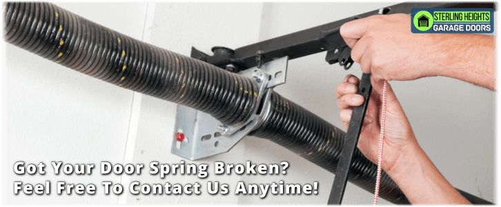 Broken Garage Door Spring Sterling Heights MI